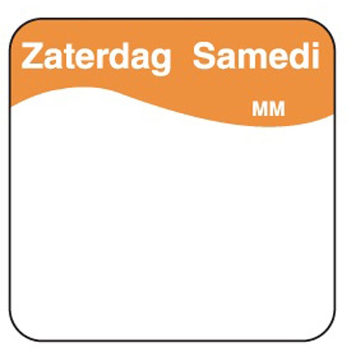 Stylepoint Makkelijk verwijderbare sticker zaterdag 25 mm 1000/rol – per 12 stuks