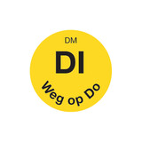 Volledig oplosbare sticker 'di weg op do' 19 mm 500/rol – per 12 stuks