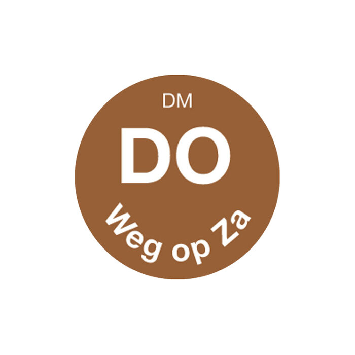 Stylepoint Volledig oplosbare sticker 'do weg op za' 19 mm 500/rol – per 12 stuks