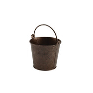 Gegalvaniseerd stalen serveeremmer gehamerd koper 10 cm – per 10 stuks