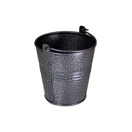 Gegalvaniseerd stalen serveeremmer gehamerd zilver 10 cm – per 10 stuks