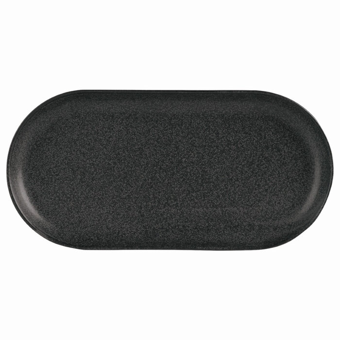 Stylepoint Op Bestelling: Smal ovaal bord Graphite 30 cm – per 6 stuks