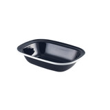 Emaille ovenschaal zwart/wit 20 x 15 cm – per 12 stuks