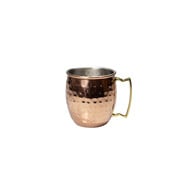 Koperen beker gehamerd 8,5cm 400ml