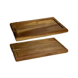 Plank acacia met inlay rechthoekig 29 x 20 x 2 cm – per 12 stuks