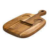 Plank acacia BBQ M met 2 inlays en handvat 36 x 20 x 2 cm – per 12 stuks