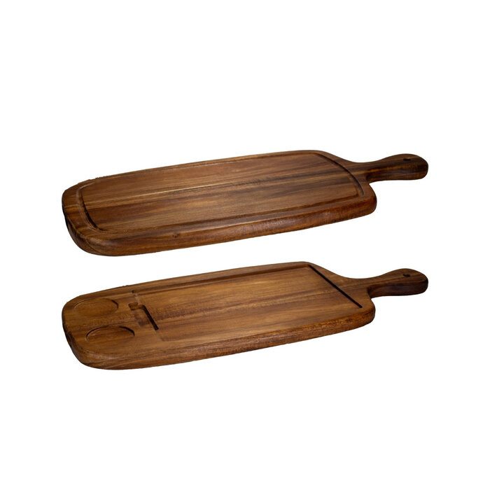 Stylepoint Plank acacia met 2 inlays en handvat 50 x 23 x 2 cm – per 10 stuks