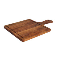 Acacia serveerplank m/handvat vierkant 37,4 x 25cm – per 6 stuks