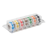 Dispenser permanente stickers 'maandag - zondag' stickers m/schrijfvlak 19 mm 7x1000/ds