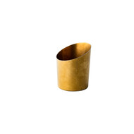 Presentatie bakje vintage schuin goud 9,5 x 11,5 cm
