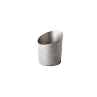Presentatie bakje vintage schuin zilver 9,5 x 11,5 cm – per 24 stuks