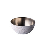 RVS kom vintage speckle 25 cm – per 3 stuks