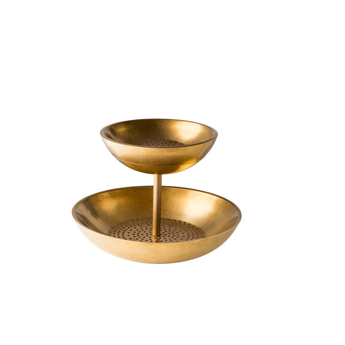 Stylepoint Etagère fruit de mer 2-lagen goud 40/27 x 33 cm