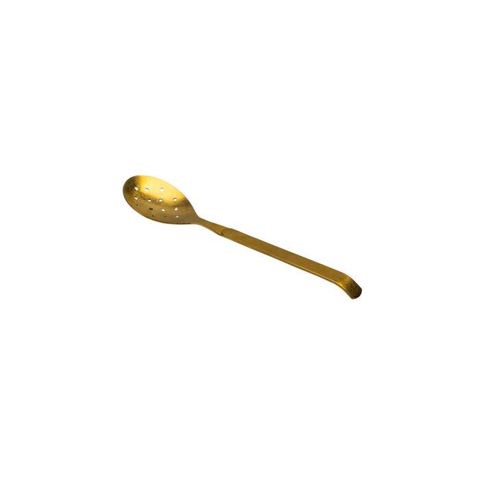 Stylepoint RVS opscheplepel geperforeerd vintage goud 30 cm – per 3 stuks