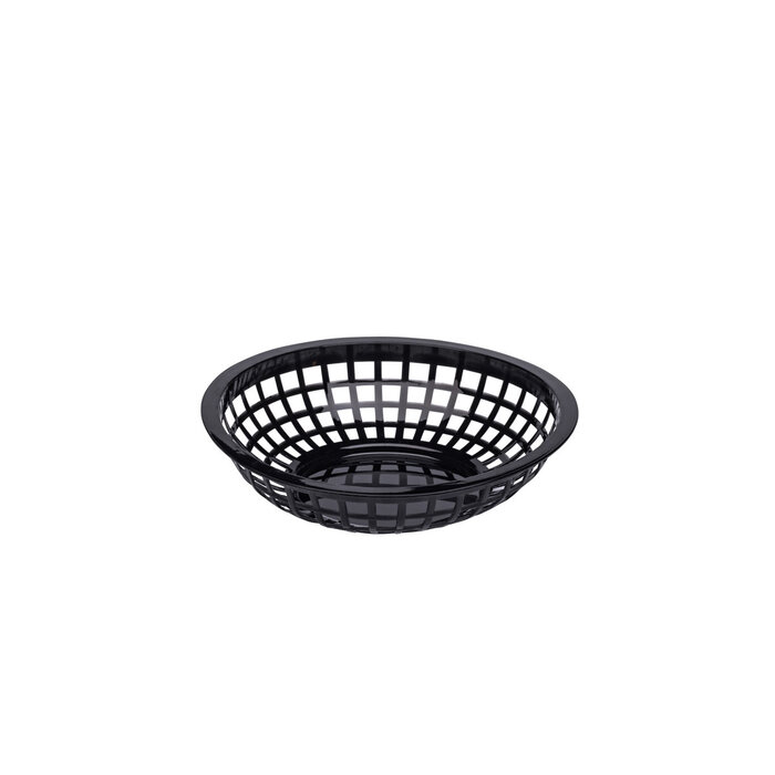 Stylepoint Fastfood mandje rond zwart 19.7 cm – per 24 stuks
