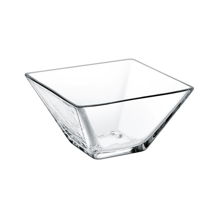 Stylepoint Op Bestelling: Glazen kom vierkant 10,5 cm 270ml – per 6 stuks