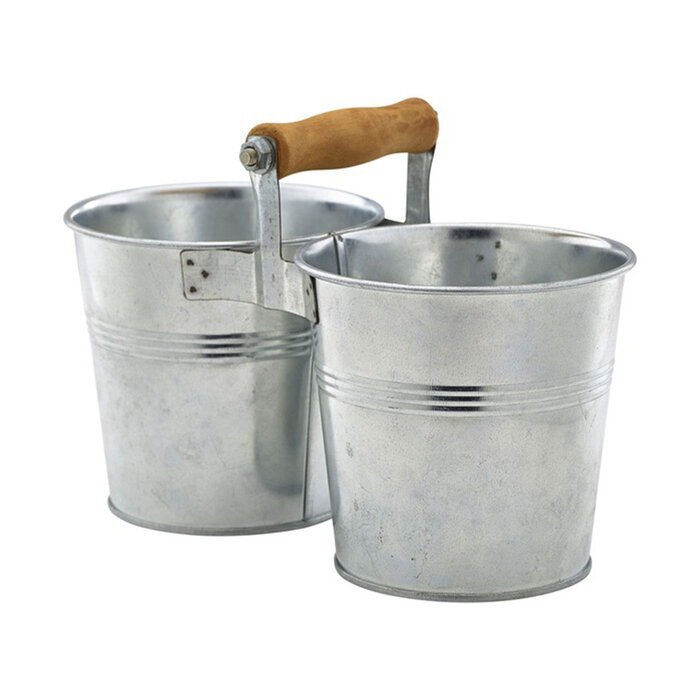 Stylepoint Op Bestelling: Gegalvaniseerde stalen duo serveeremmer 12 cm