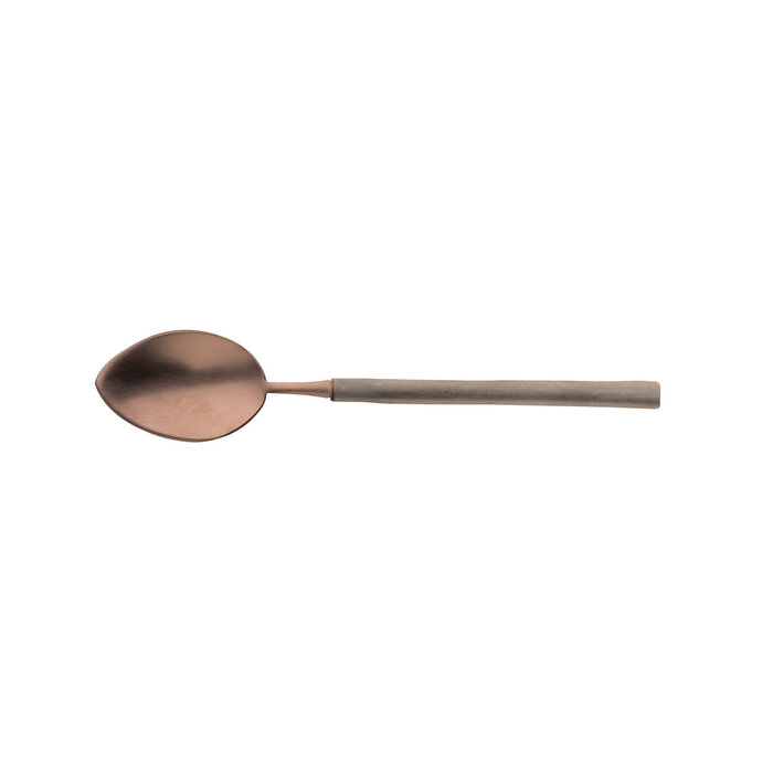 Stylepoint Op Bestelling: Koffielepel 18/10 mat choco/antraciet 10,3 cm – per 6 stuks