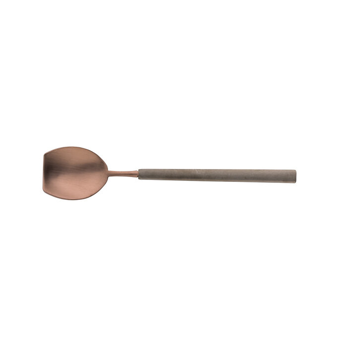 Stylepoint Op Bestelling: Ijs-/dessertlepel 18/10 mat choco/antraciet 12,8cm – per 6 stuks