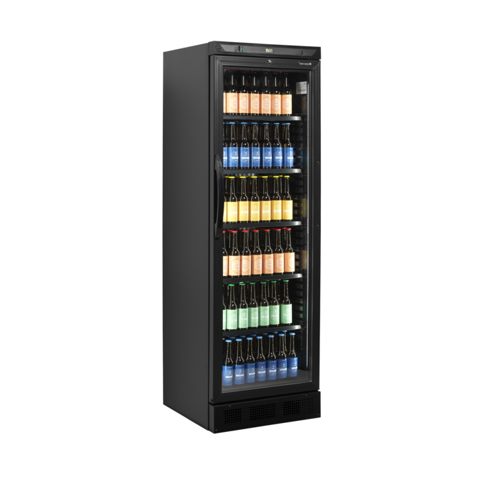 TEFCOLD Zwarte flessenkoeler CEV425 BLACK