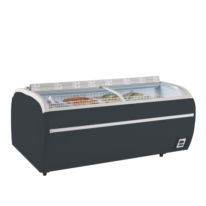 TEFCOLD Antraciet supermarktvriezer TWIN 220A-F