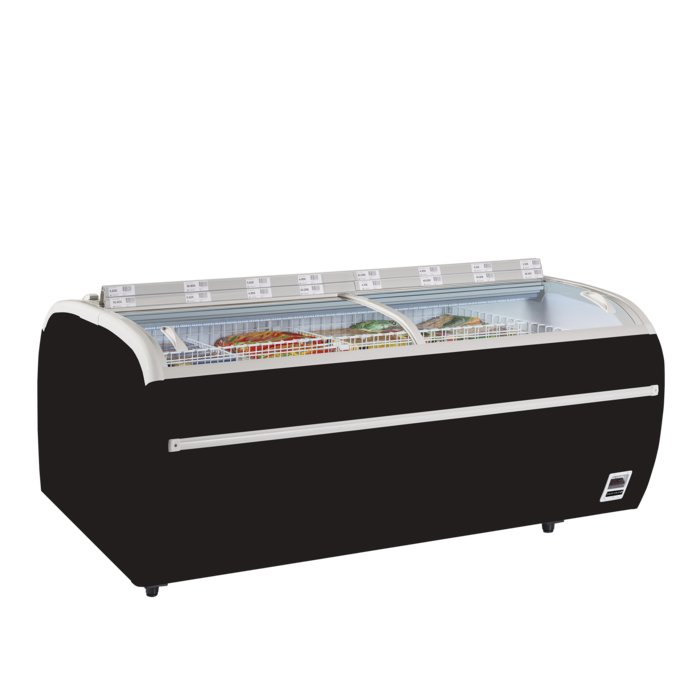 TEFCOLD Zwarte supermarktvriezer TWIN 220B-F