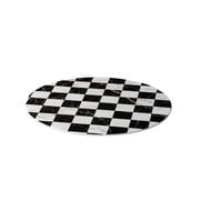 Plateau zwart/wit geblokt rond 33cm – per 3 stuks