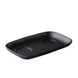 Garnituur bord met 2 uitsparingen zwart 28 x 18 cm – per 6 stuks