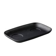 Garnituur bord met 2 uitsparingen zwart 28 x 18 cm – per 6 stuks