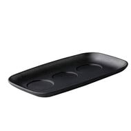 Garnituur bord met 3 uitsparingen zwart 38 x 18 cm – per 6 stuks
