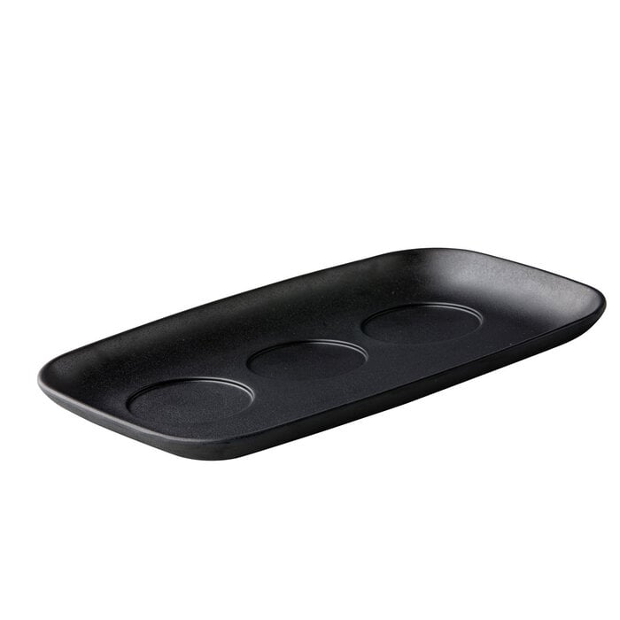 Stylepoint Garnituur bord met 3 uitsparingen zwart 38 x 18 cm – per 6 stuks