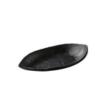 Bladvormige schotel zwart 22 x 13 cm – per 12 stuks