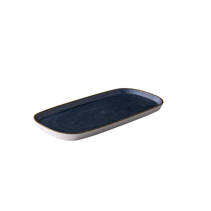 Stylepoint Ocean bord donkerblauw rechthoekig 36,9 cm – per 6 stuks