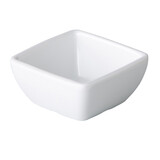 Gebogen vierkant bakje wit 6,3 x 6,3 x 3 cm – per 24 stuks