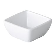 Gebogen vierkant bakje wit 6,3 x 6,3 x 3 cm – per 24 stuks