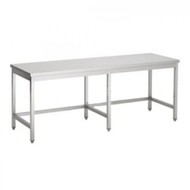 Werktafel rvs 2000x600x900mm zonder bodemschap geheel rvs // blad onderlijmd showroommodel