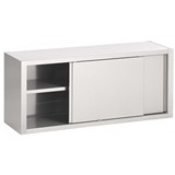 RVS wandkast met schuifdeuren 1600 x 400 x 660 mm