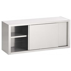 RVS wandkast met schuifdeuren 1600 x 400 x 660 mm