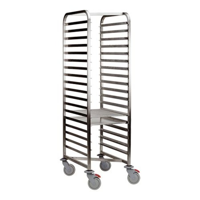 Emga Regaalwagen – roestvrijstaal – 52,5 cm x 70,0 cm x 171,0 cm