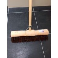 Bezem hard gemeente 45cm m/houten steel + steelklem