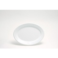 Melamine bord ovaal 10.5 wit  doos à 6 Melamine bord ovaal 10.5 wit  doos à 6
