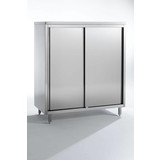 RVS voorraadkast 1200 x 600 x 2000 mm met 4 niveaus