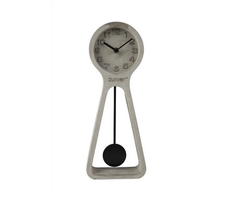 Zuiver gris horloge Pendule 6x14,5x38cm béton