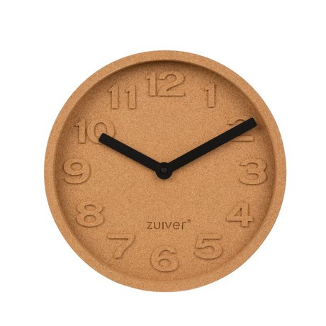 Zuiver Cork time clock orange brown aluminum Ø31x5,5cm