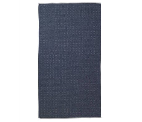 Ferm Living Serviette Sento coton bleu 100x180cm organique