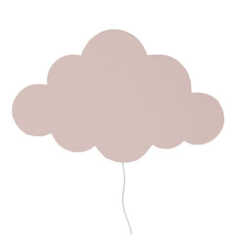 Ferm Living Wandlamp wolk licht roze hout 40x25cm
