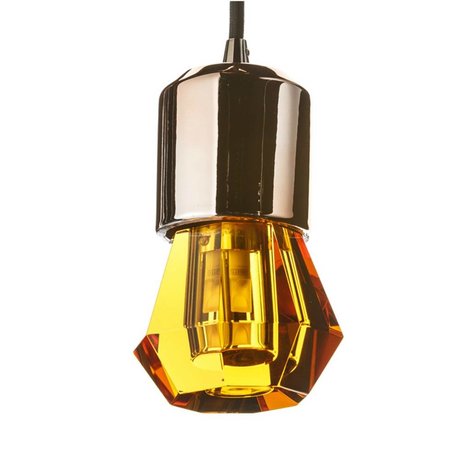 Seletti LED lamp crystaled-new Spot amber crystal glass with E27 Ø7x12,5cm