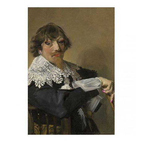 Arty Shock Malerei Frans Hals - Porträt eines Mannes XL mehrfarbige Plexiglas 150x225cm