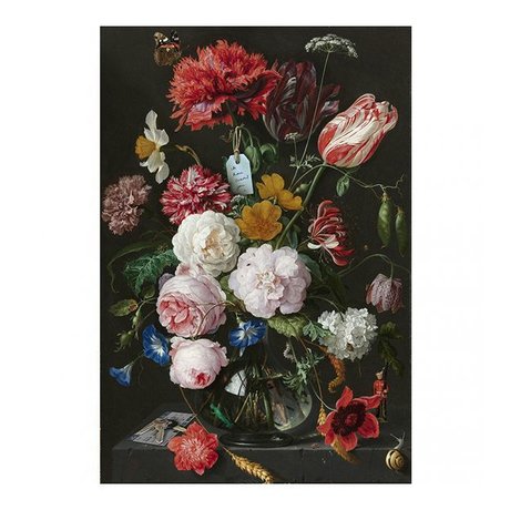Arty Shock Gemälde Jan Davidsz de Heem - Stilleben mit Blumen in einer Glasvase M Multicolor Plexiglas 80x120cm