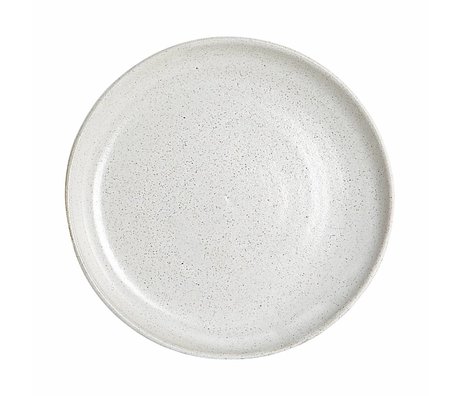 Housedoctor Par plaque dîner argile blanche à la main ø22,5x2cm